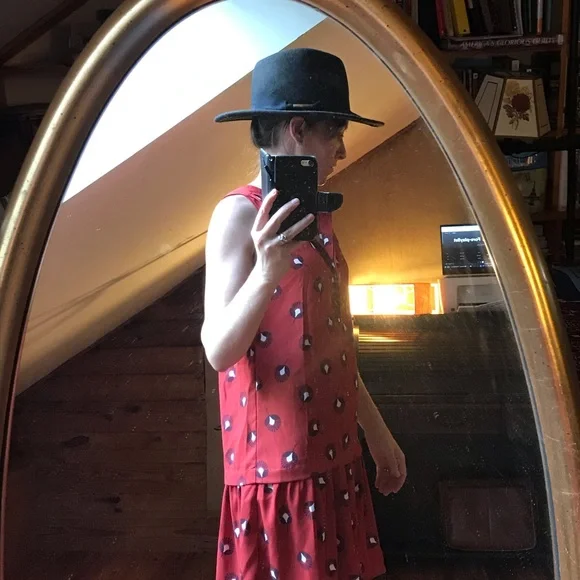 World Market Green Olive Wool Wide Brim Hat, EUC, 22” - Picture 16 of 16